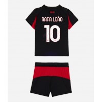 Fotballdrakt Barn AC Milan Rafael Leao #10 Hjemmedraktsett 2025-26 Kortermet (+ Korte bukser)